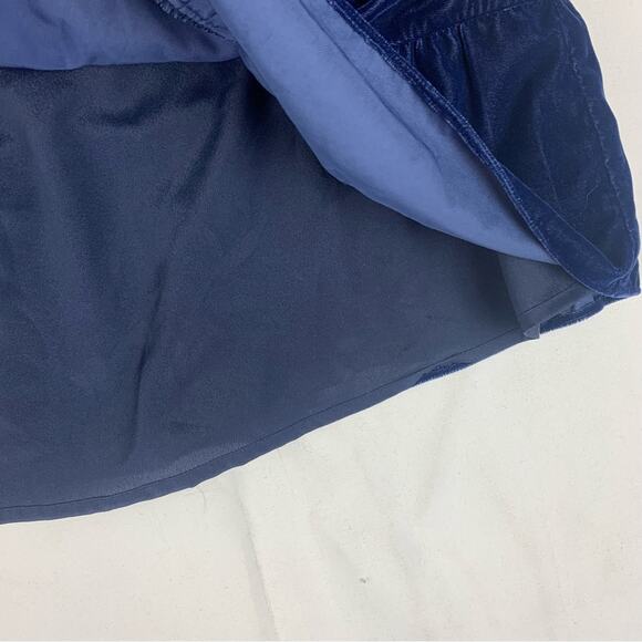 J. Crew size 8 medium velour Blue Fitted Peplum Camisole tank top - Picture 7 of 9